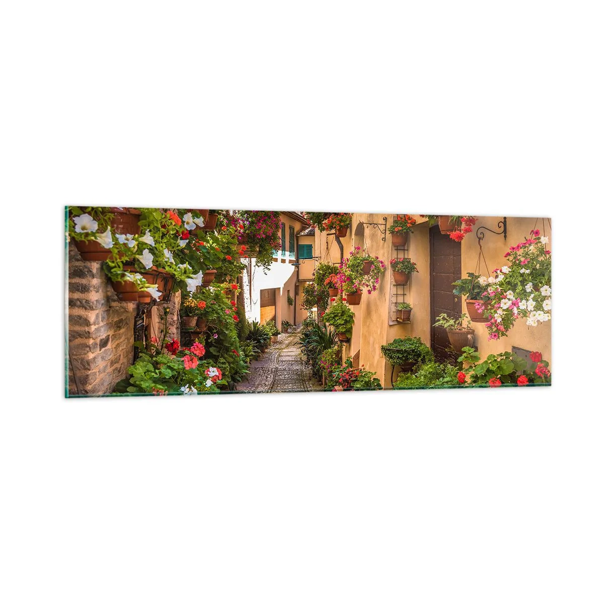 Üveg kép - Olasz sikátor - 90x30 cm