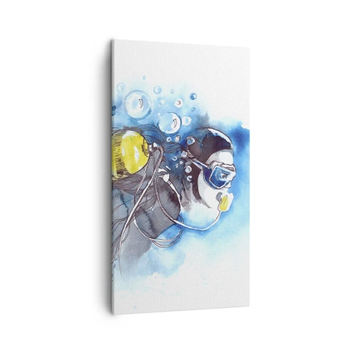 Vászonkép - Nagy kék - 45x80 cm