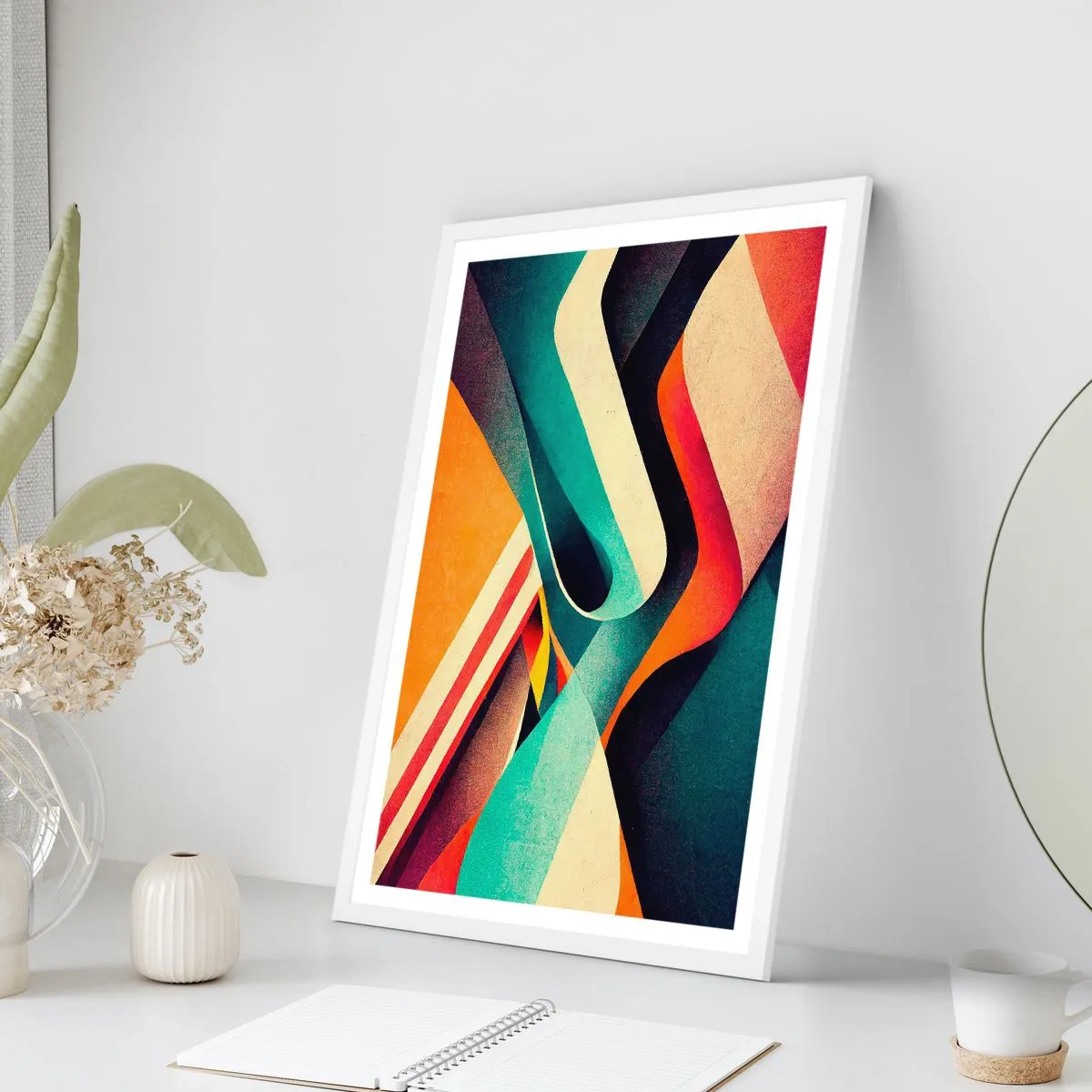 Poszter fekete keretben - Intenzív kompozíció - 70x100 cm