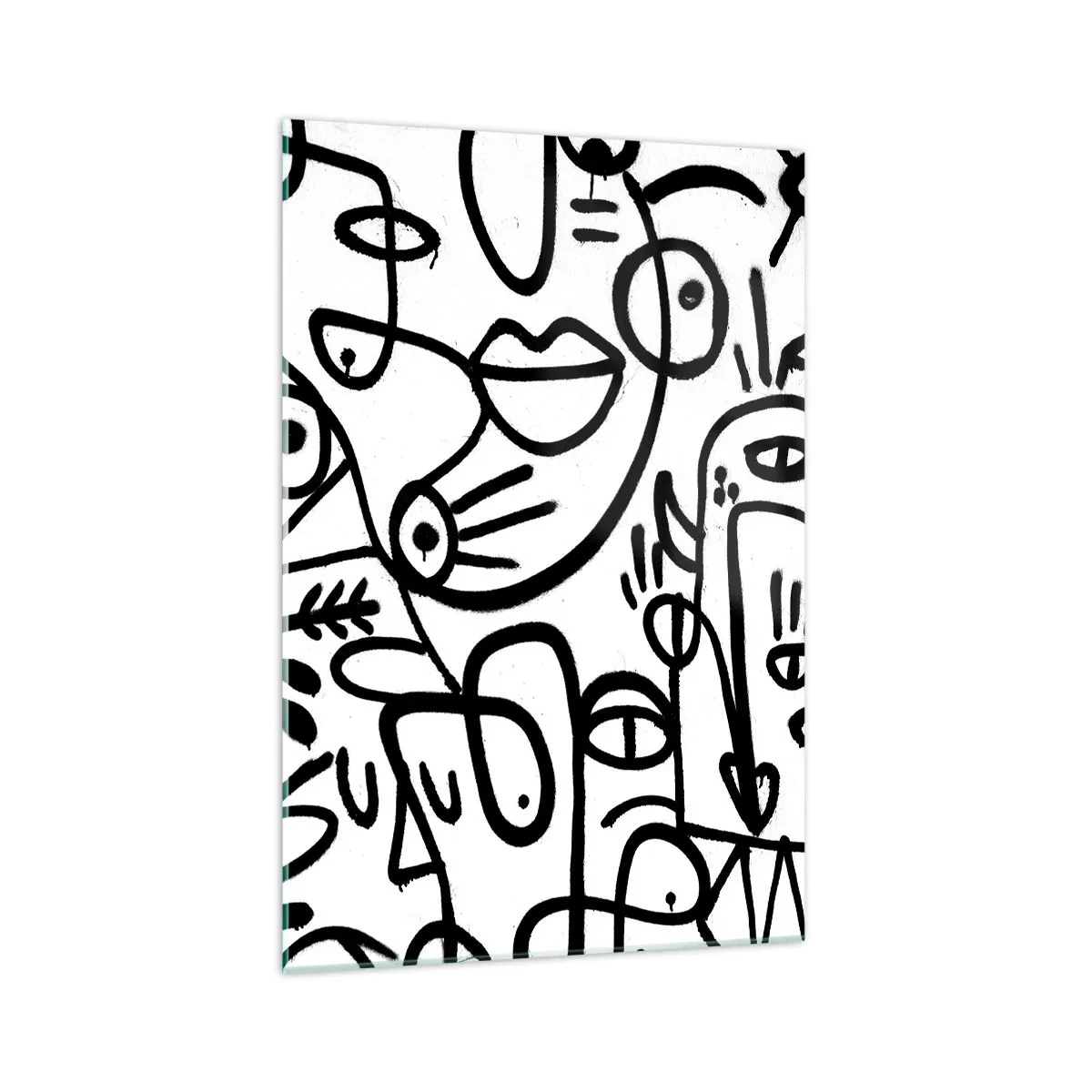 Üveg kép - Arcok és délibábok - 70x100 cm