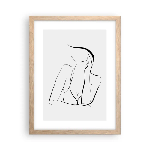 Poszter világos tölgy keretben - Az álmok hullámán - 30x40 cm