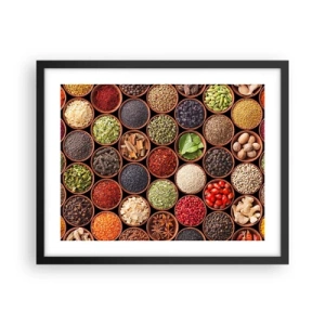 Poszter fehér keretben - A világ összes íze - 50x40 cm