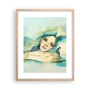 Poszter világos tölgy keretben - Am I blue? - 40x50 cm