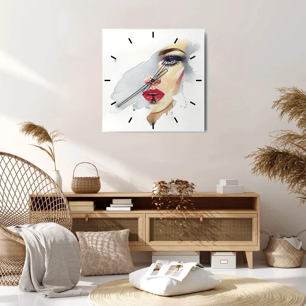 Falióra, Óra - Egy vízcsepp tükörkép  - 30x30 cm