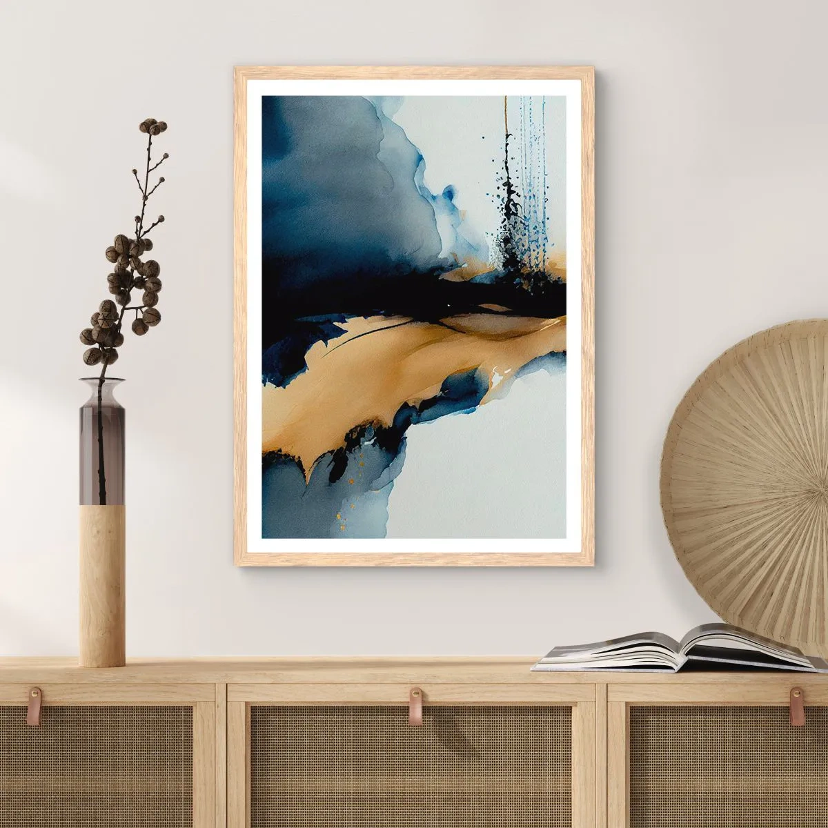 Poszter világos tölgy keretben - A fátyol mögött - 40x50 cm