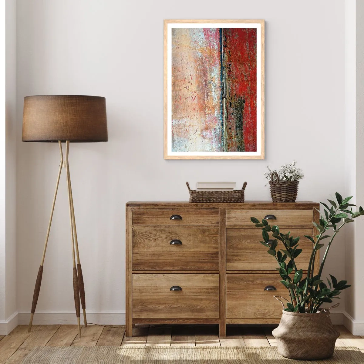 Poszter világos tölgy keretben - Talán a tenger - 61x91 cm
