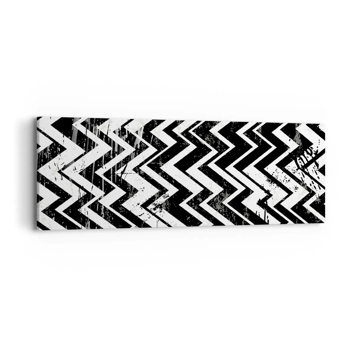 Vászonkép - Zyg-fehér, zag-fekete - 90x30 cm