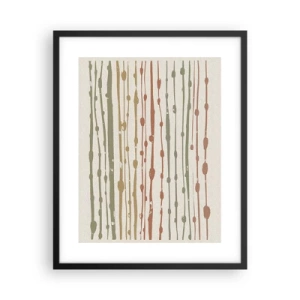 Poszter fehér keretben - Zenei színjegyzetelés - 40x50 cm