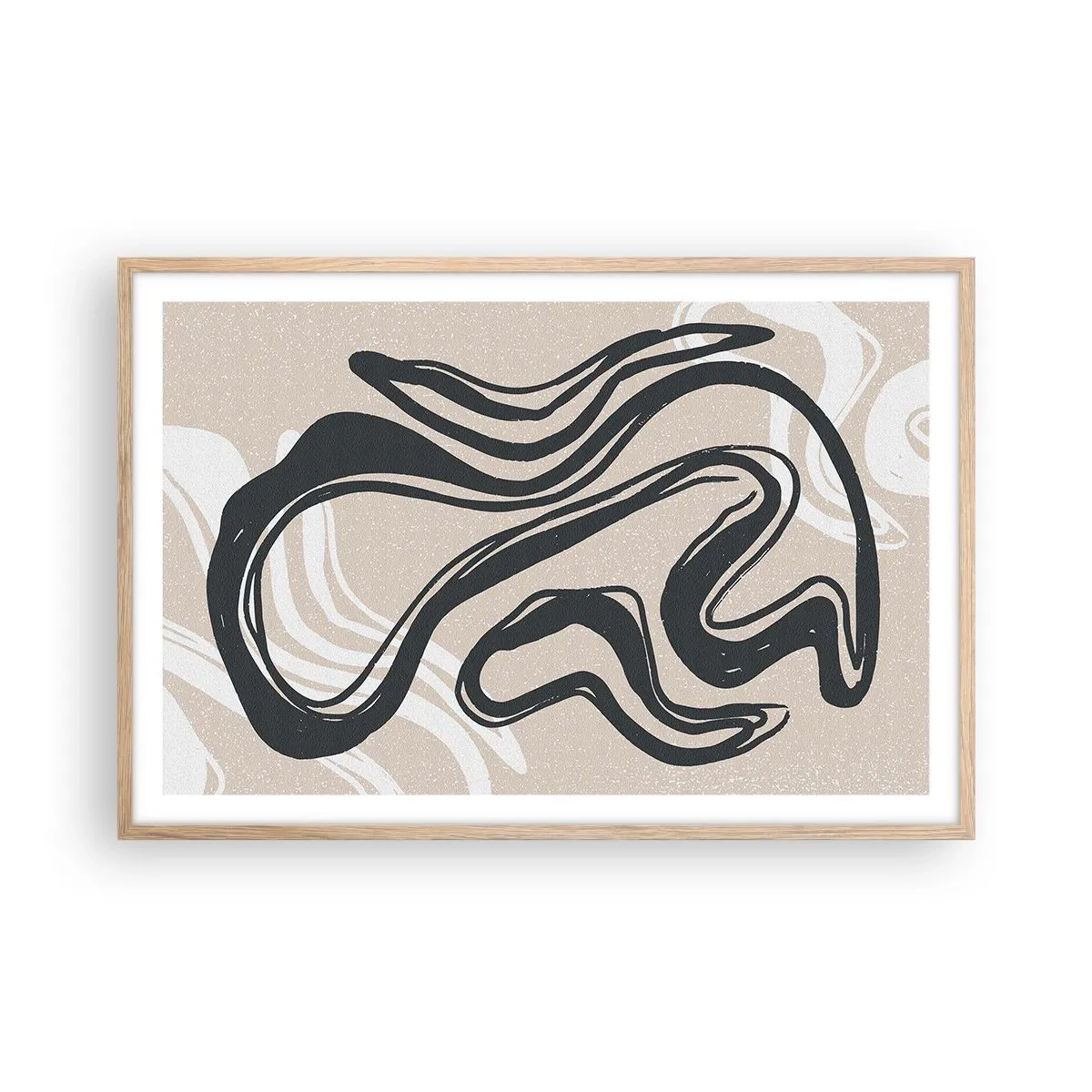 Poszter világos tölgy keretben - Megsokszorozott kifejezés - 91x61 cm