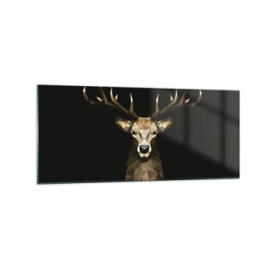 Üveg kép - Kubista szarvas - 120x50 cm