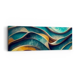 Vászonkép - Kék kanyarulatok - 90x30 cm