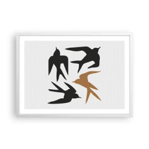 Poszter fekete keretben - Fecske játékok - 70x50 cm