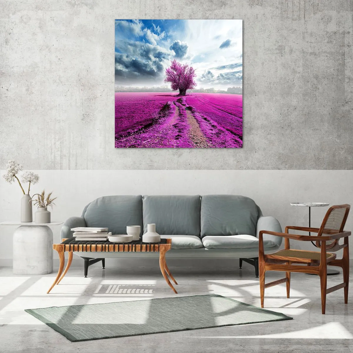 Üveg kép - Csarab mező - szentély - 70x70 cm