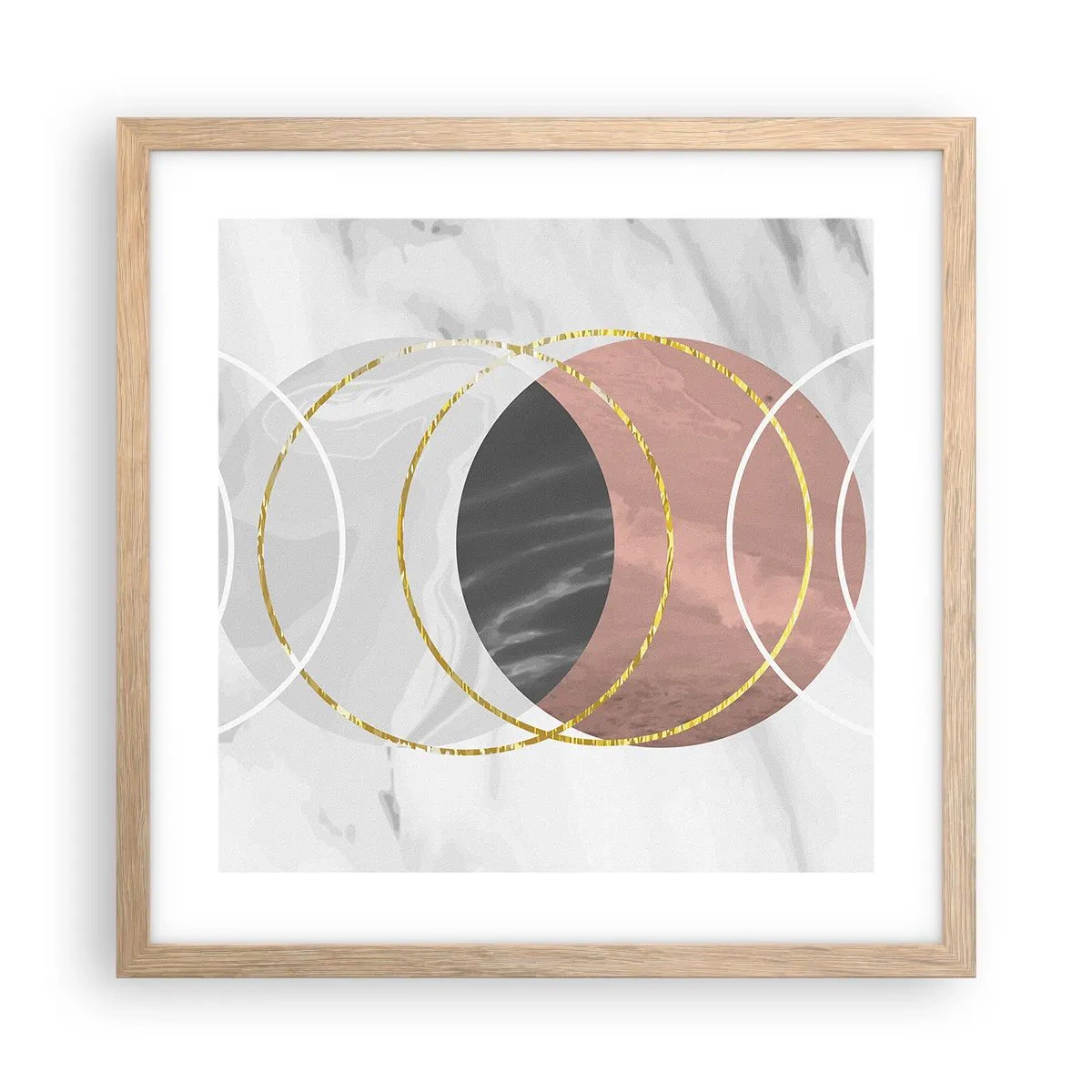 Poszter világos tölgy keretben - A szférák zenéje - 40x40 cm