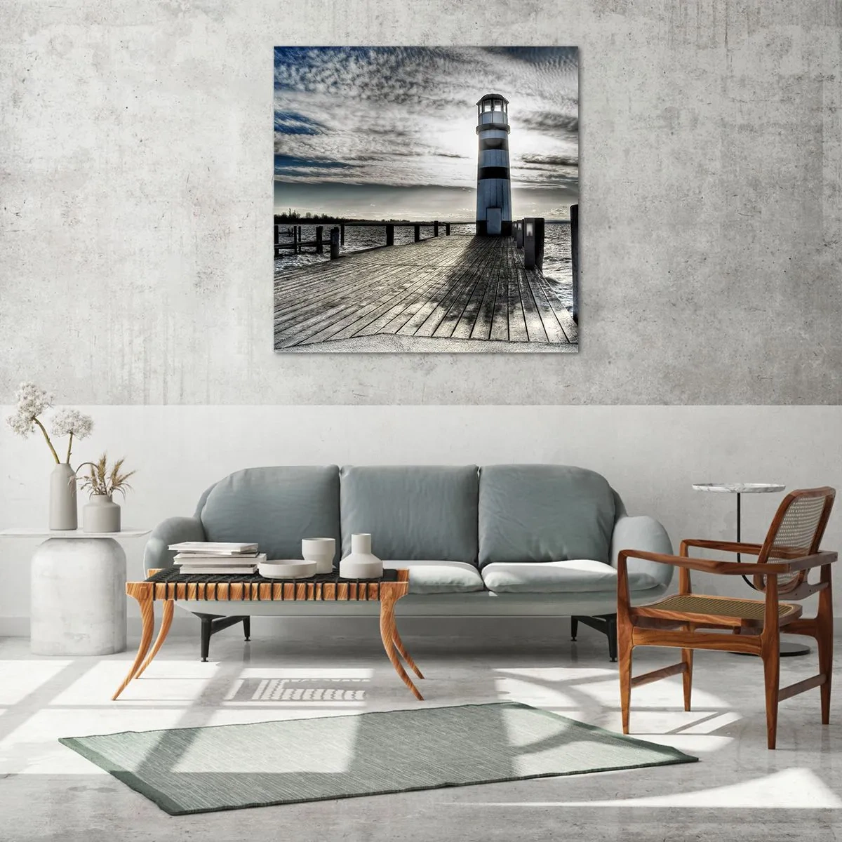 Üveg kép - Tengerészek, várlak benneteket - 60x60 cm