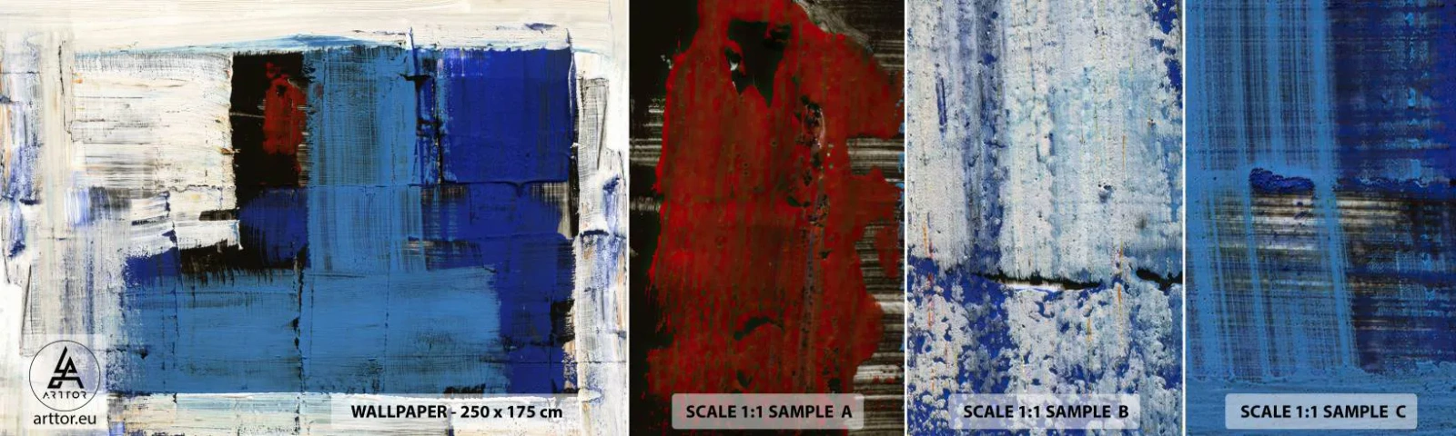 Fotótapéta Minta Standard Eco - A kék titka - Absztrakció, Darab, Modernség - 100x30 cm