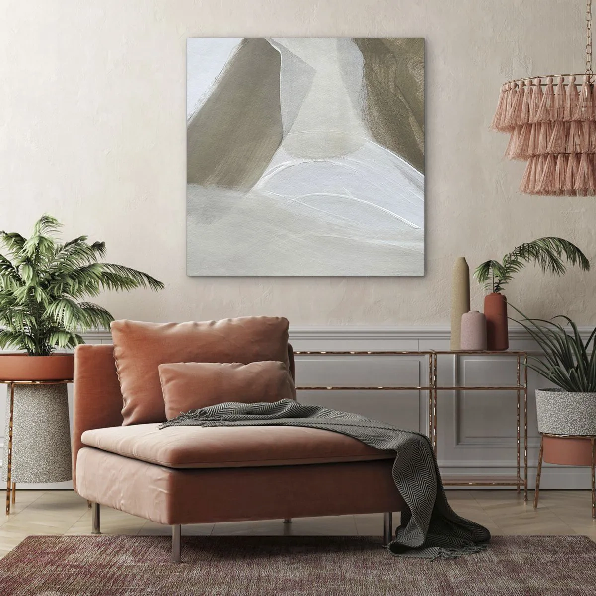 Vászonkép - Fehér hullámai - 60x60 cm