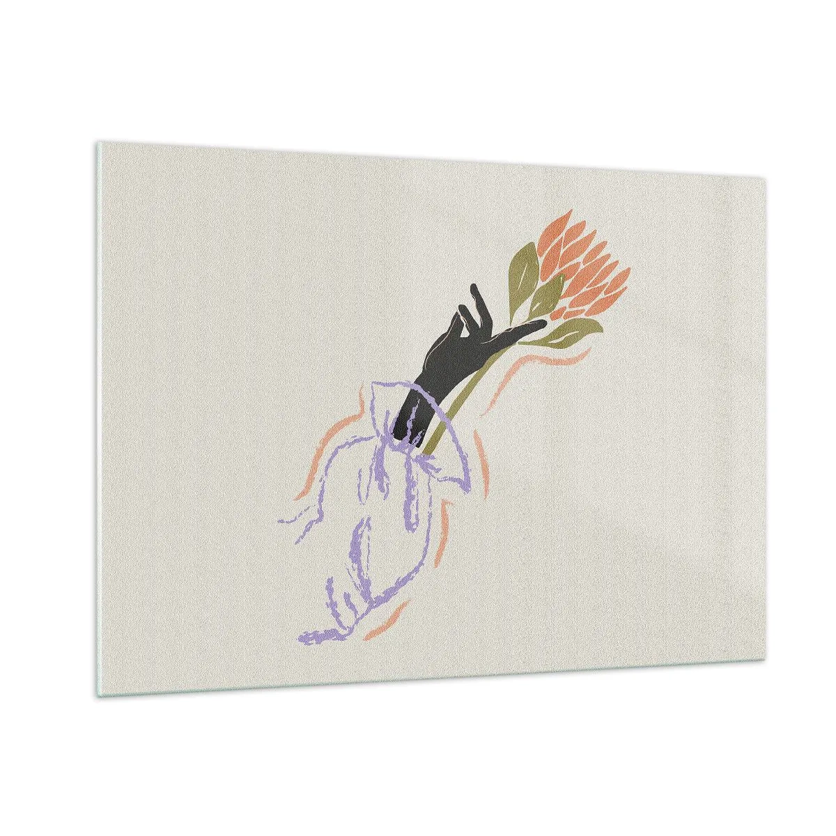 Üveg kép - Egy testvéri érintés - 100x70 cm