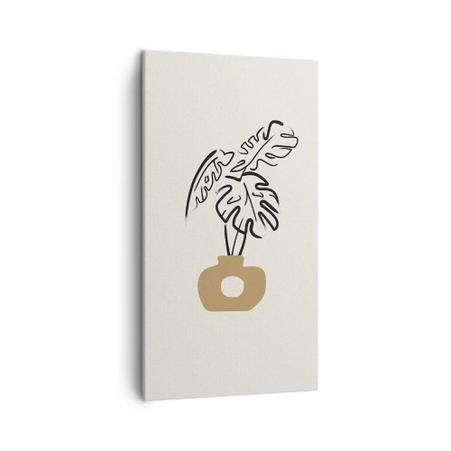 Vászonkép - Monstera - a ház díszítése - 45x80 cm