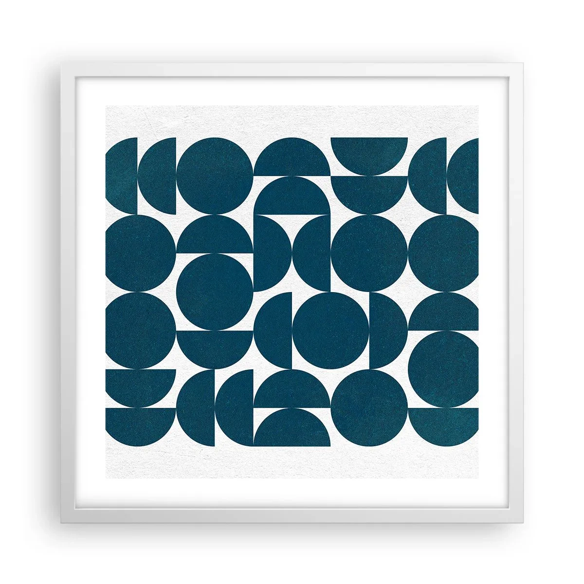 Poszter fekete keretben - Körök és félkörök - 50x50 cm