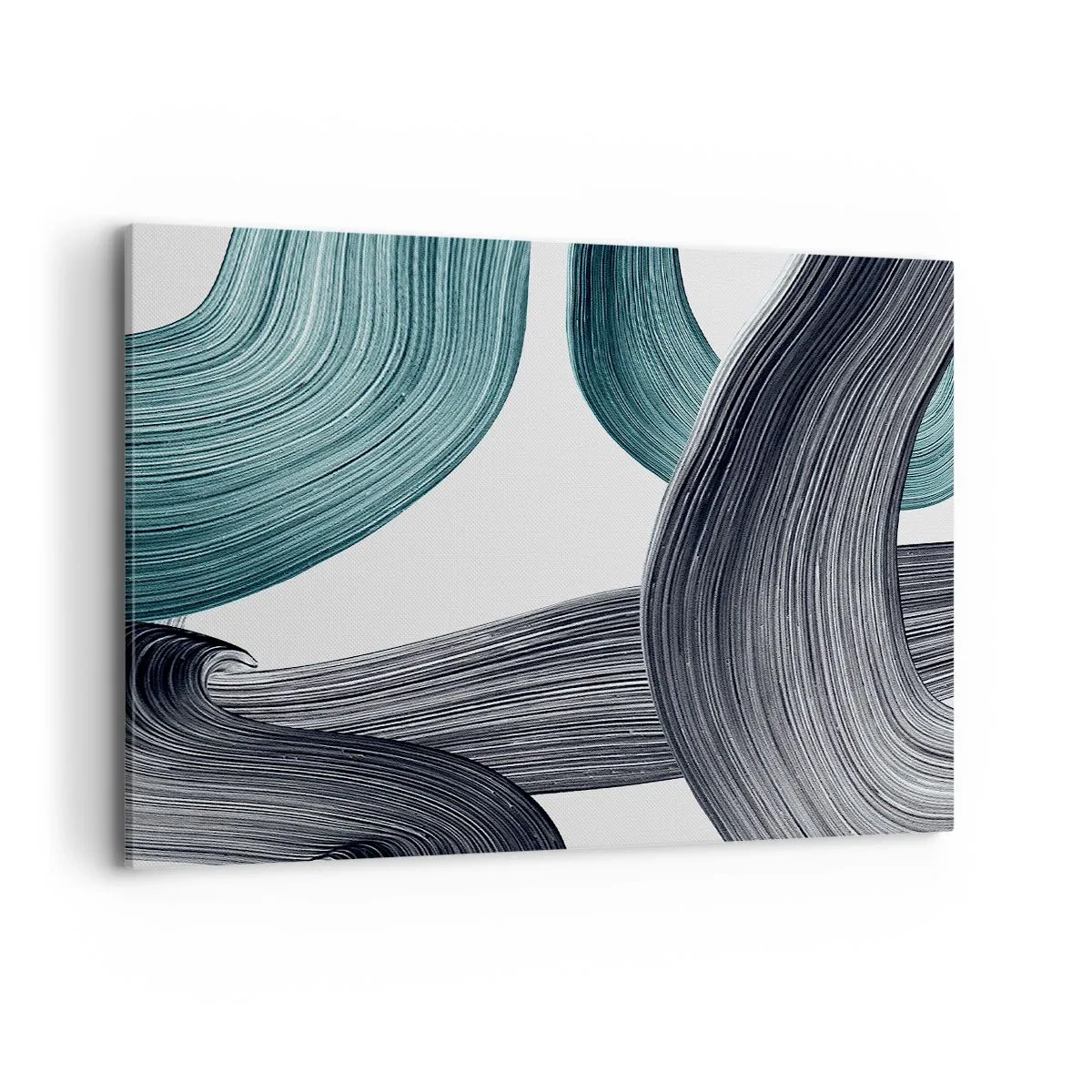 Vászonkép - Smaragdzöld és fekete nyomok - 100x70 cm