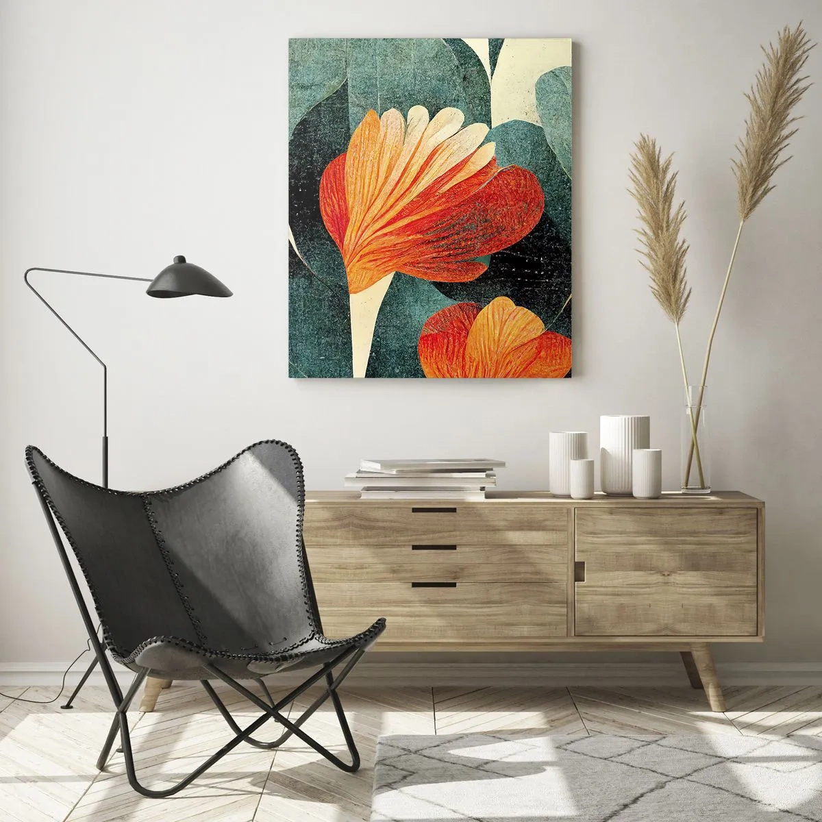 Üveg kép - A trópusok forrósága és a zöldellő hűvösség - 50x70 cm