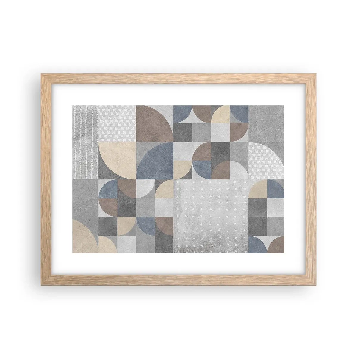 Poszter világos tölgy keretben - Kerámia fantázia - 40x30 cm