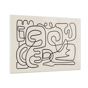 Üveg kép - A nyomonkövetésben - 100x70 cm