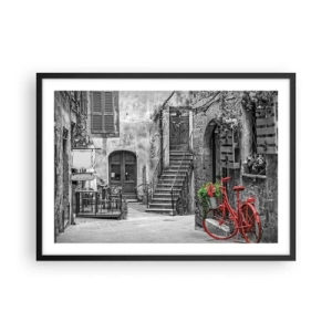 Poszter fehér keretben - Toszkán sikátor - 70x50 cm
