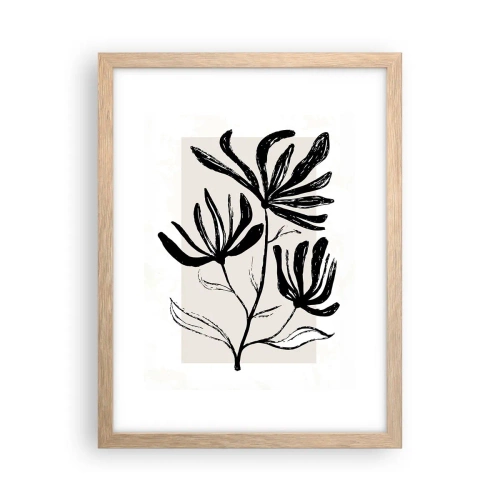 Poszter világos tölgy keretben - Vázlat egy herbáriumhoz - 30x40 cm