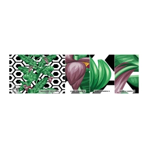 Fotótapéta Minta Standard Eco - Természeténél fogva szimmetrikus kompozíció - Absztrakció, Levél növényen, Virág - 100x30 cm