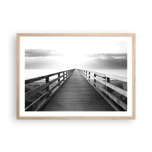 Poszter világos tölgy keretben - A messzeségbe... - 70x50 cm