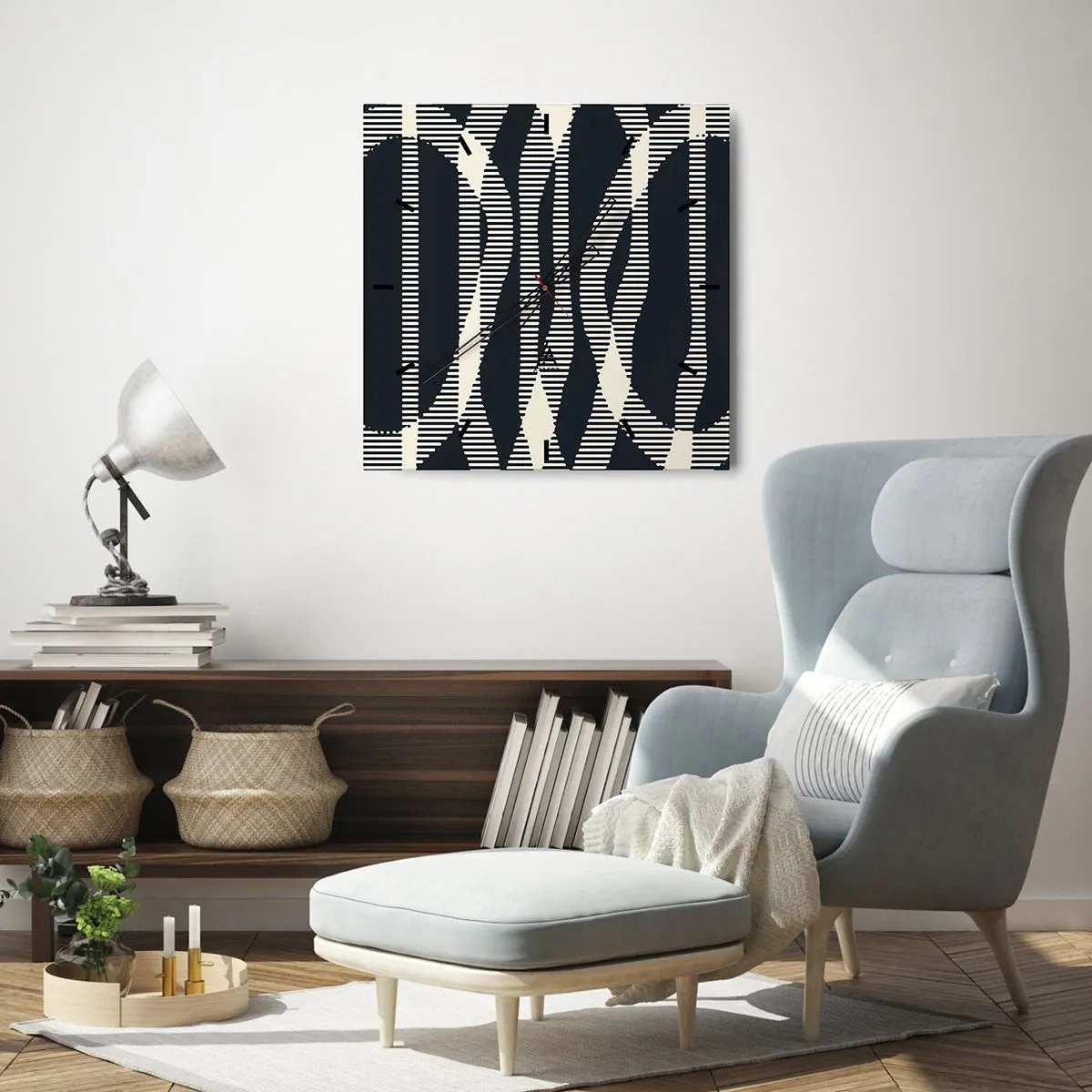 Falióra, Óra - Sötétség megtörése kísérlete - 40x40 cm