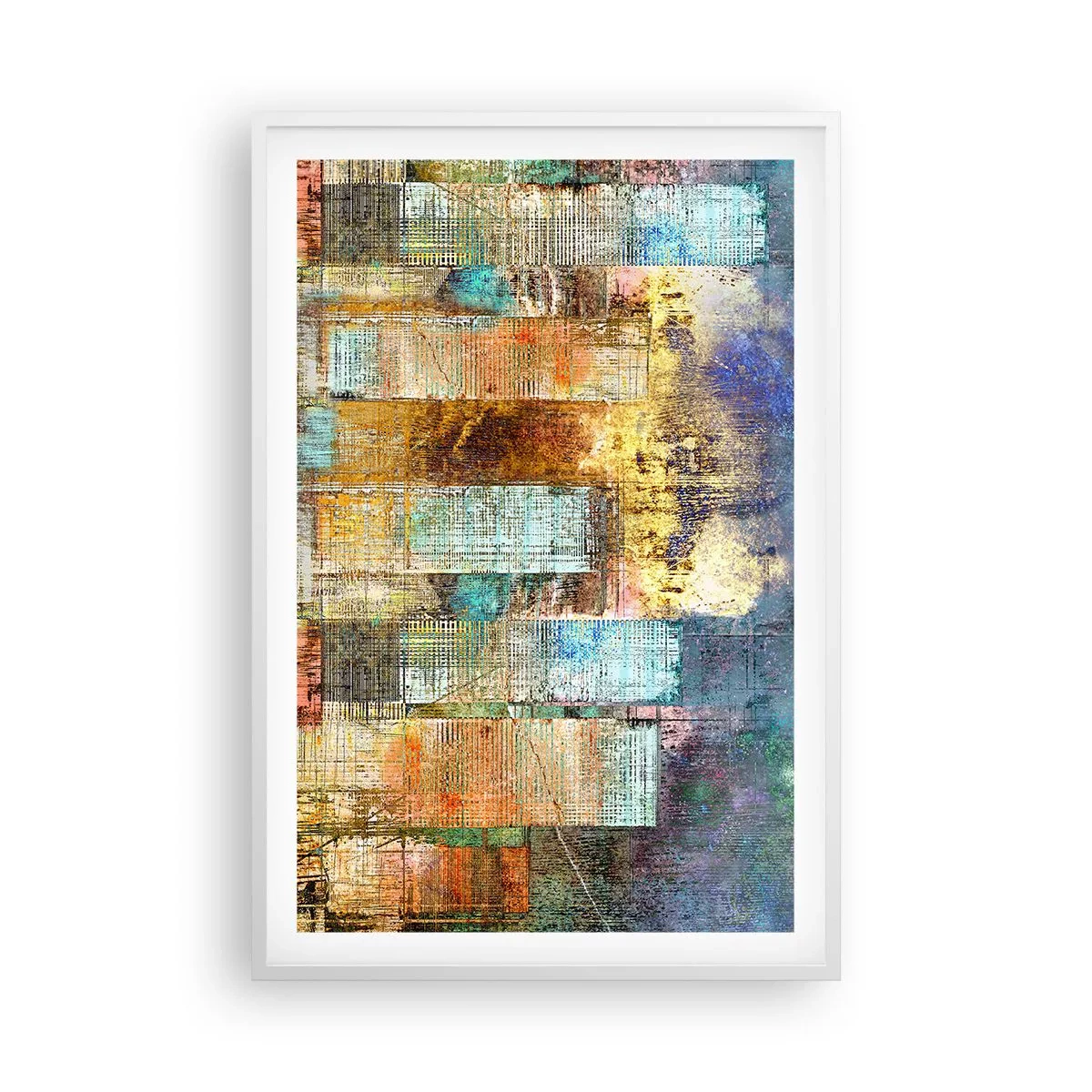 Poszter fekete keretben - Napfényes metropolisz - 61x91 cm