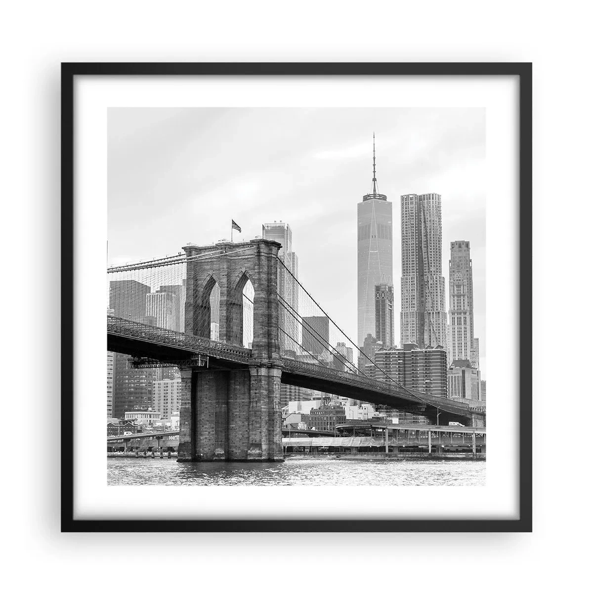 Poszter fehér keretben - New York-i hangulat - 50x50 cm