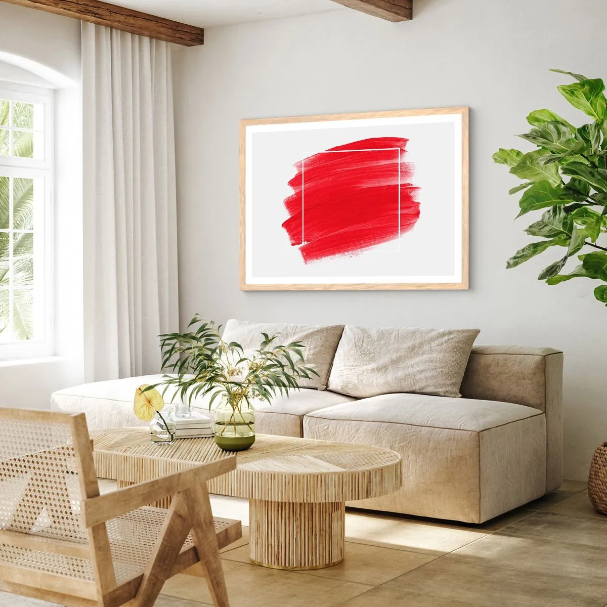 Poszter világos tölgy keretben - A kereten kívül - 91x61 cm