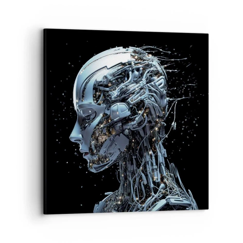 Vászonkép - A technológia egy nő - 70x70 cm