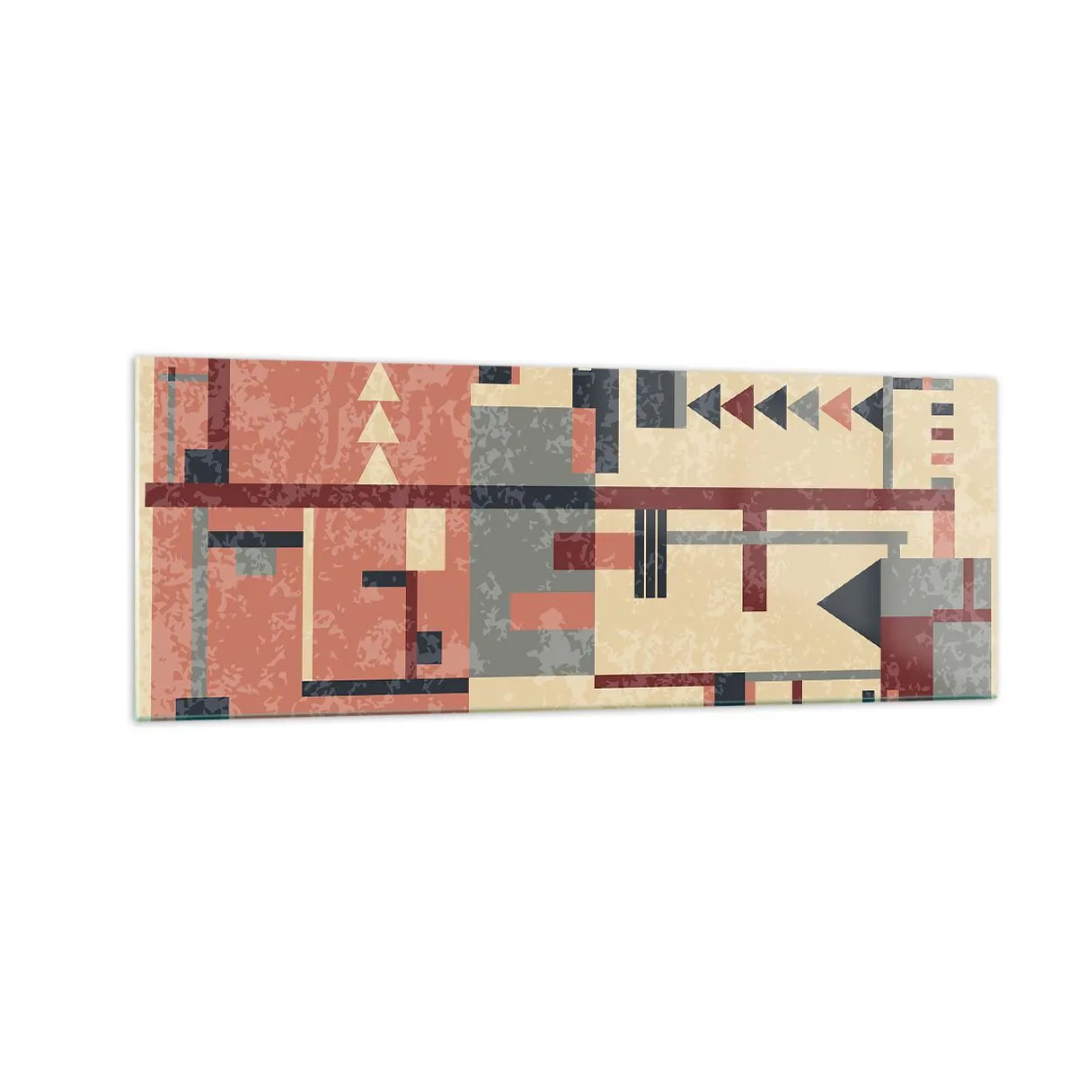 Üveg kép - A függőleges és vízszintes felületek kombinációja - 140x50 cm