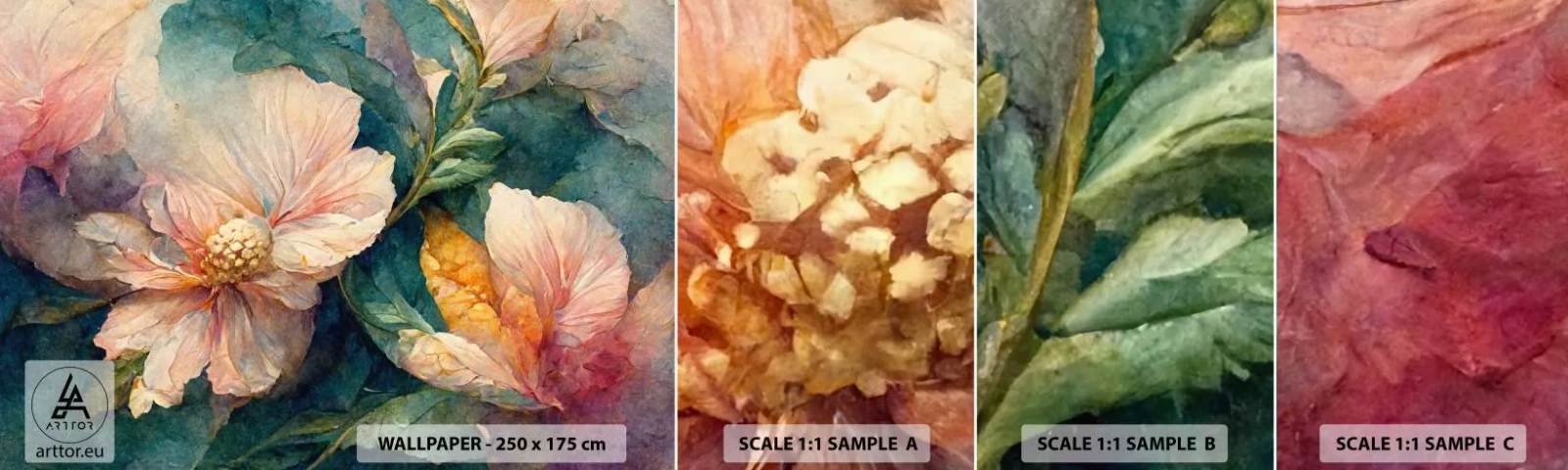 Fotótapéta Minta Standard Eco - A nagyon finomság - Virágok, Klasszikus, Darab - 100x30 cm