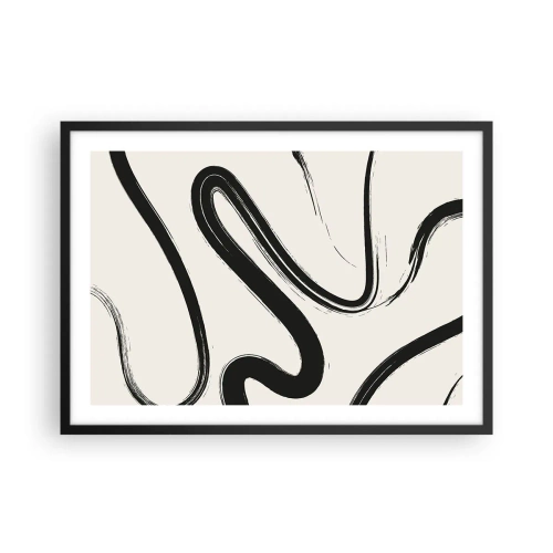 Poszter fehér keretben - Fekete-fehér rajongás - 70x50 cm