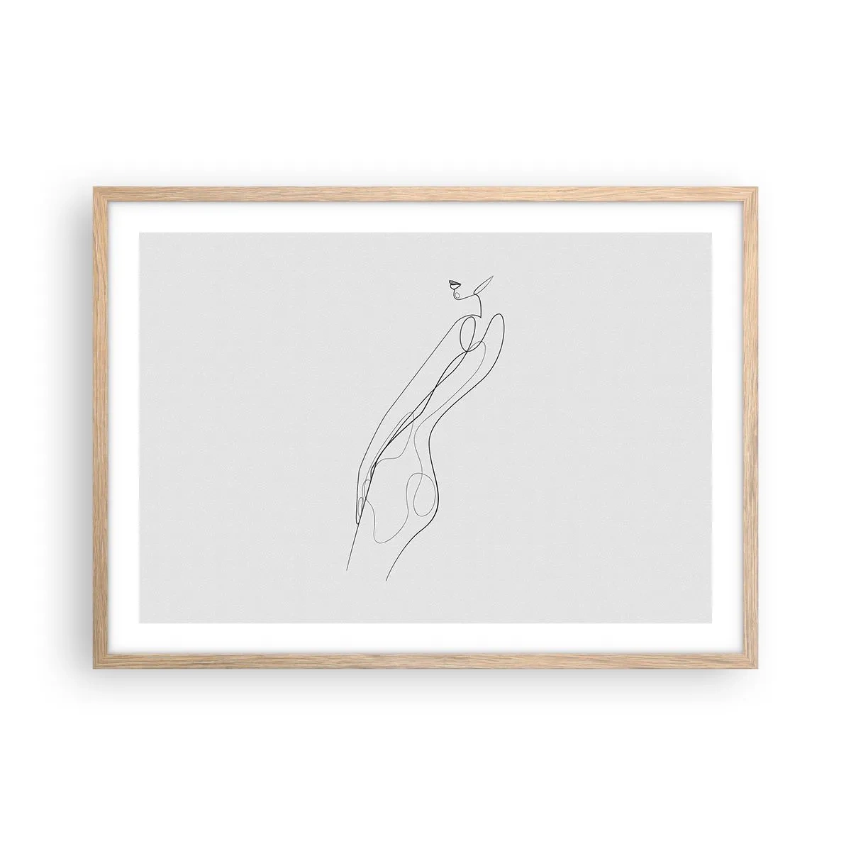 Poszter világos tölgy keretben - Csak egy ígéret - 70x50 cm