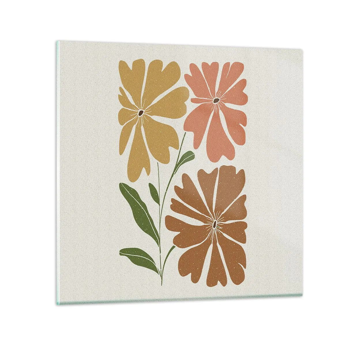 Üveg kép - Természet és geometria - 40x40 cm