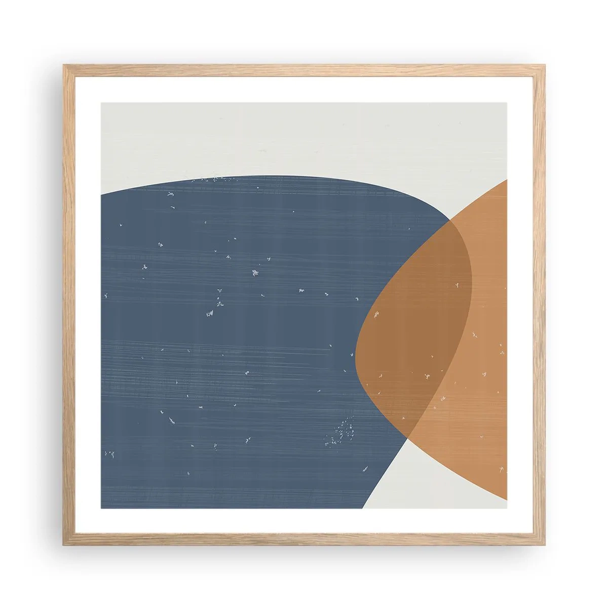 Poszter világos tölgy keretben - Oválisok és hatások - 60x60 cm