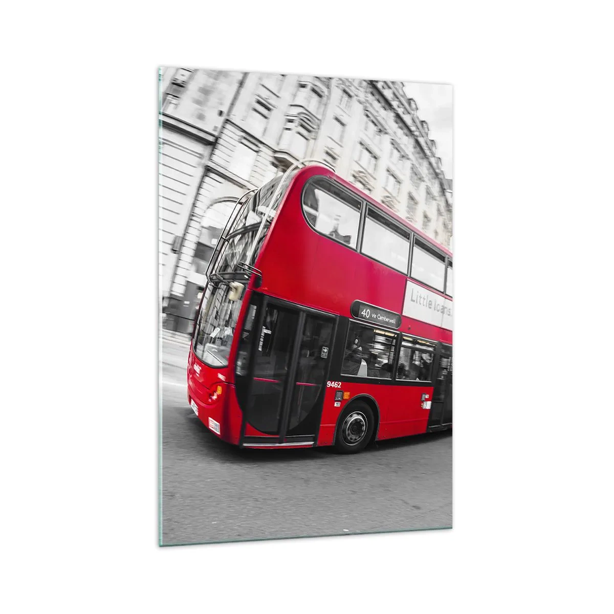 Üveg kép - London hagyományosan - by bus - 70x100 cm