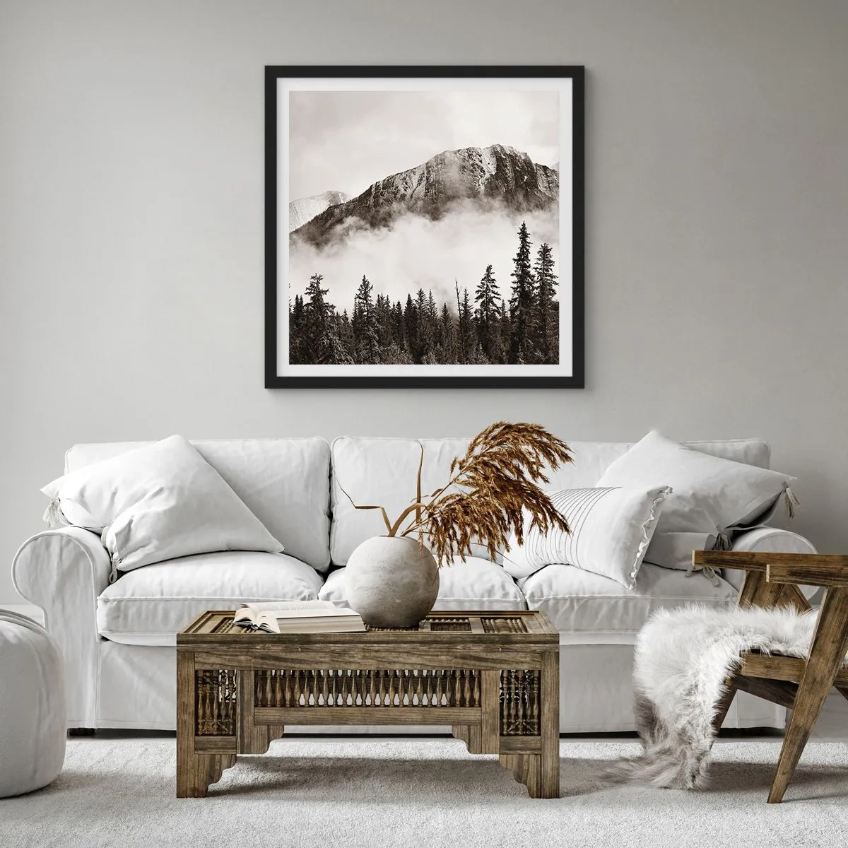 Poszter fehér keretben - Gránit uralkodó - 60x60 cm