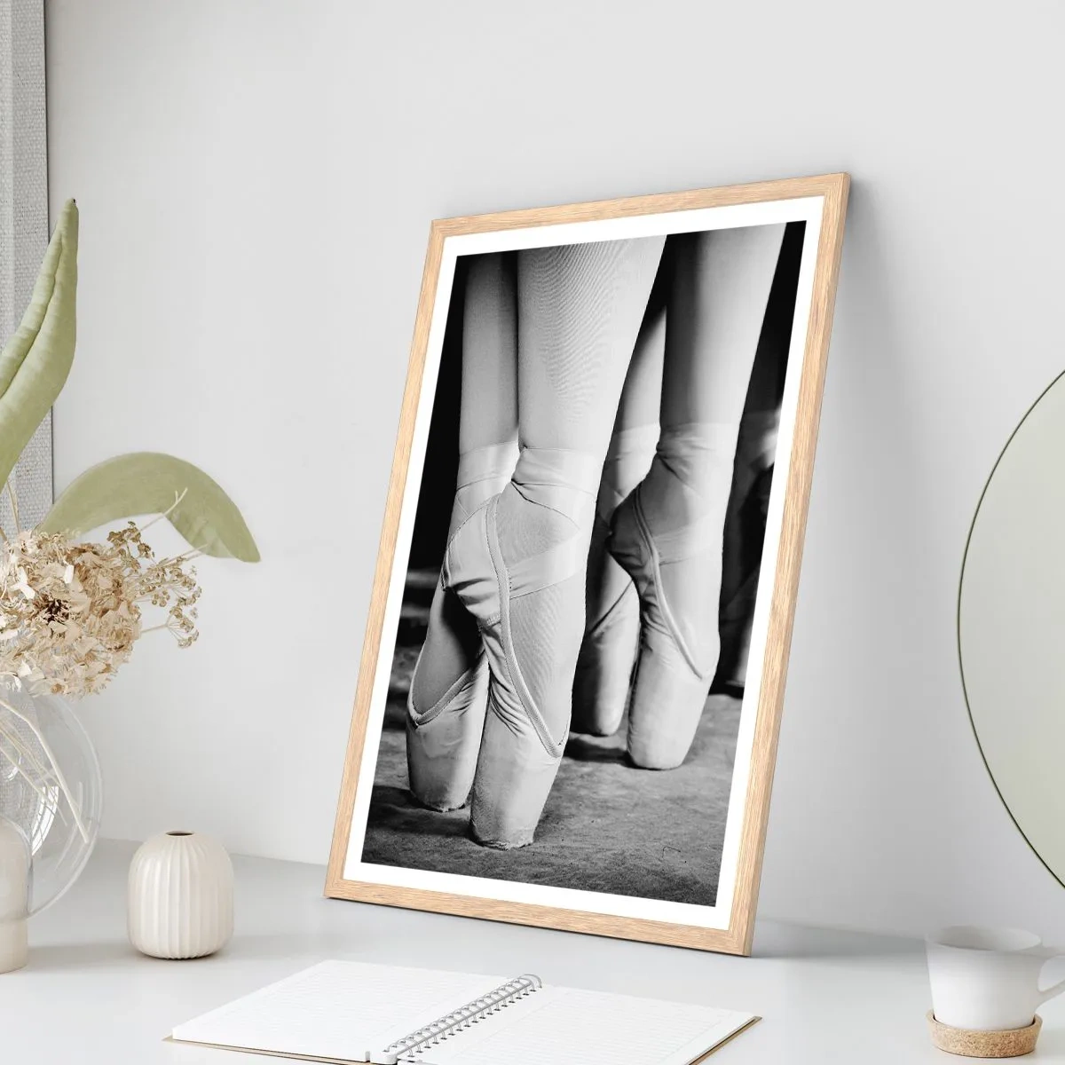 Poszter világos tölgy keretben - Együtt, könnyedén - 70x100 cm