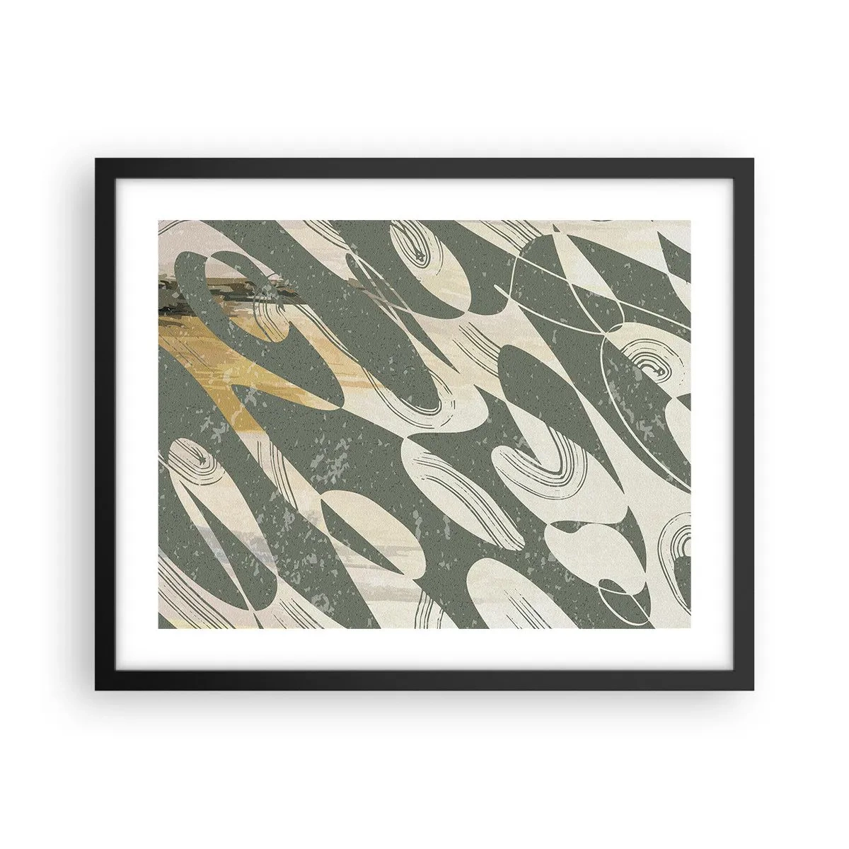 Poszter fehér keretben - Ritmikus absztrakció - 50x40 cm