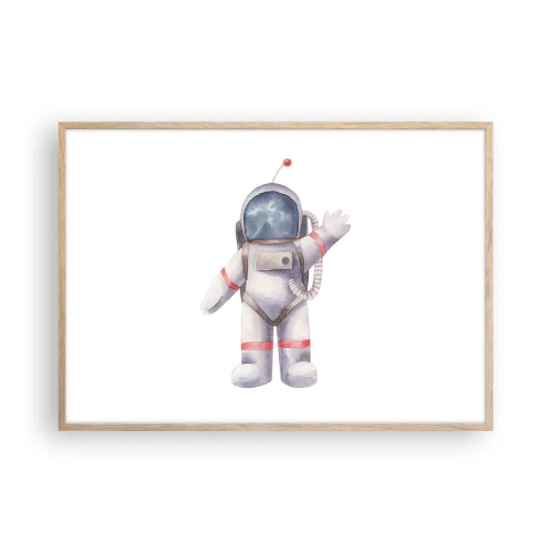 Poszter világos tölgy keretben - Akkor szia! - 100x70 cm