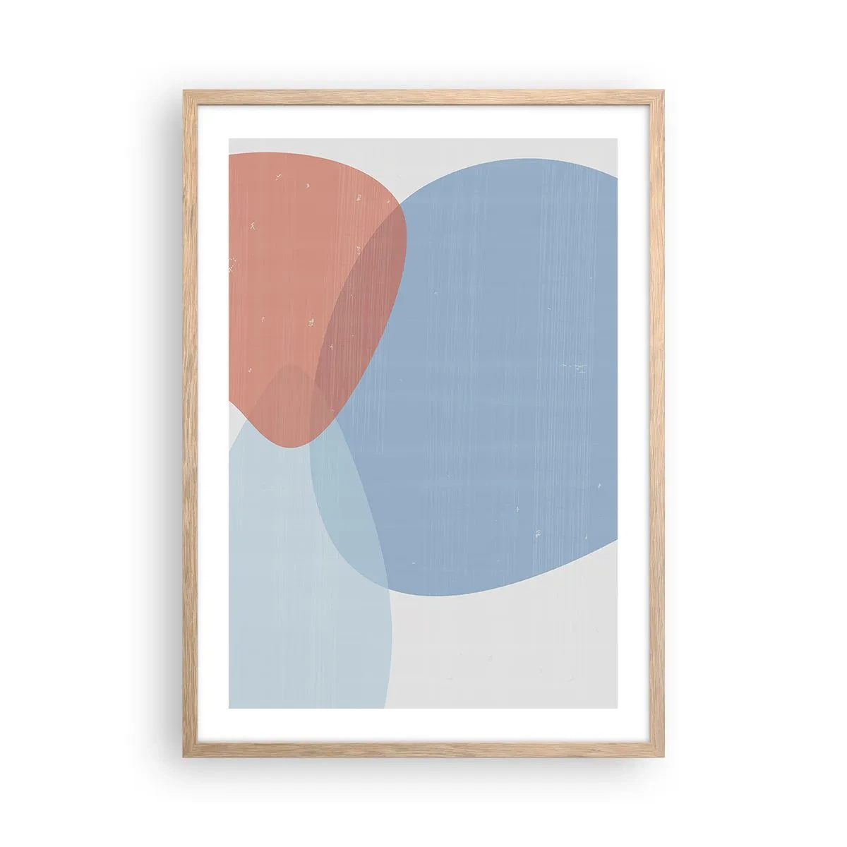 Poszter világos tölgy keretben - Pasztell kapcsolatok - 50x70 cm