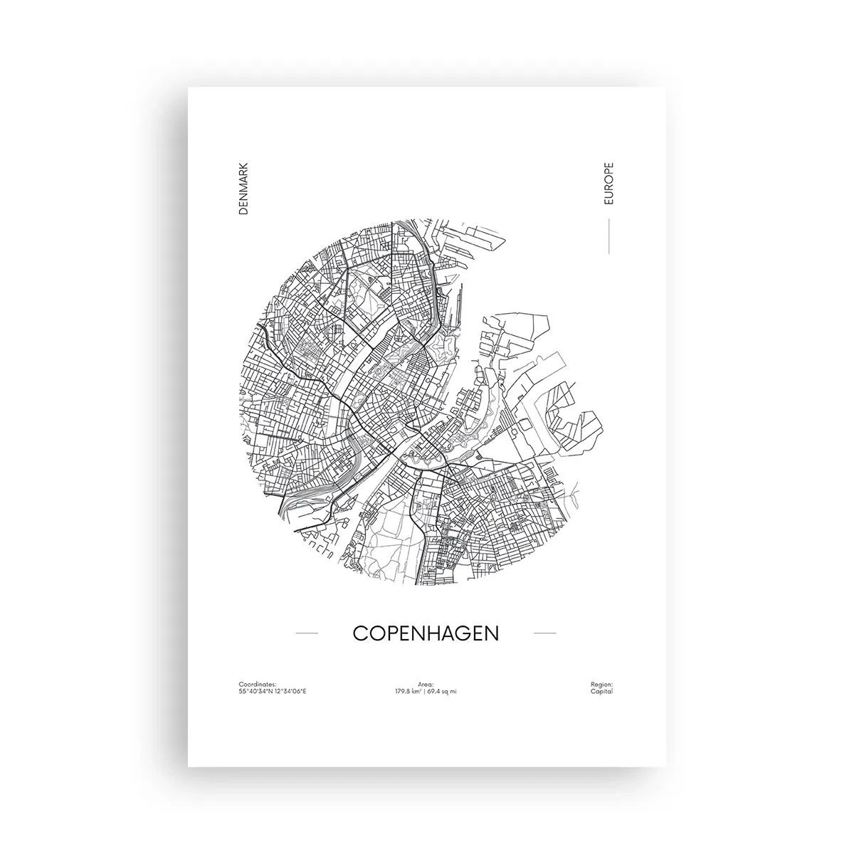 Poszter - Koppenhága anatómiája - 70x100 cm